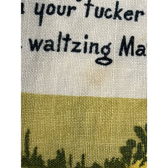 Vintage “Waltzing Matilda” Linen Tea Towel – Illustrated by Neil, 30.5”x18”, Des - Picture 8 of 8